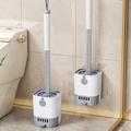 Wall-Mounted Flexi-Handle Toilet Brush with Modern Holder