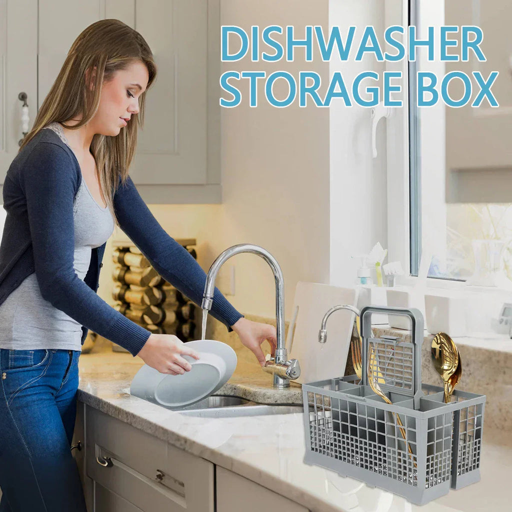 DishEase Cutlery Basket | Foldable & Universal | Sturdy & Heat Resistant | For Dishwasher