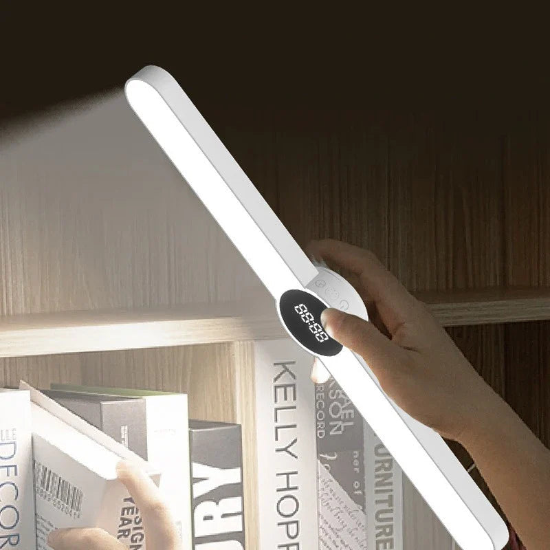 LED Desk Lamp ClarioMag | With Clock & Alarm | Magnetic & USB Rechargeable | Steplessly Dimmable | 35 cm