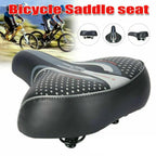 Extra Wide Comfort Bike Saddles with Shock Absorption - PU Leather Cushion for Long Distance Cycling