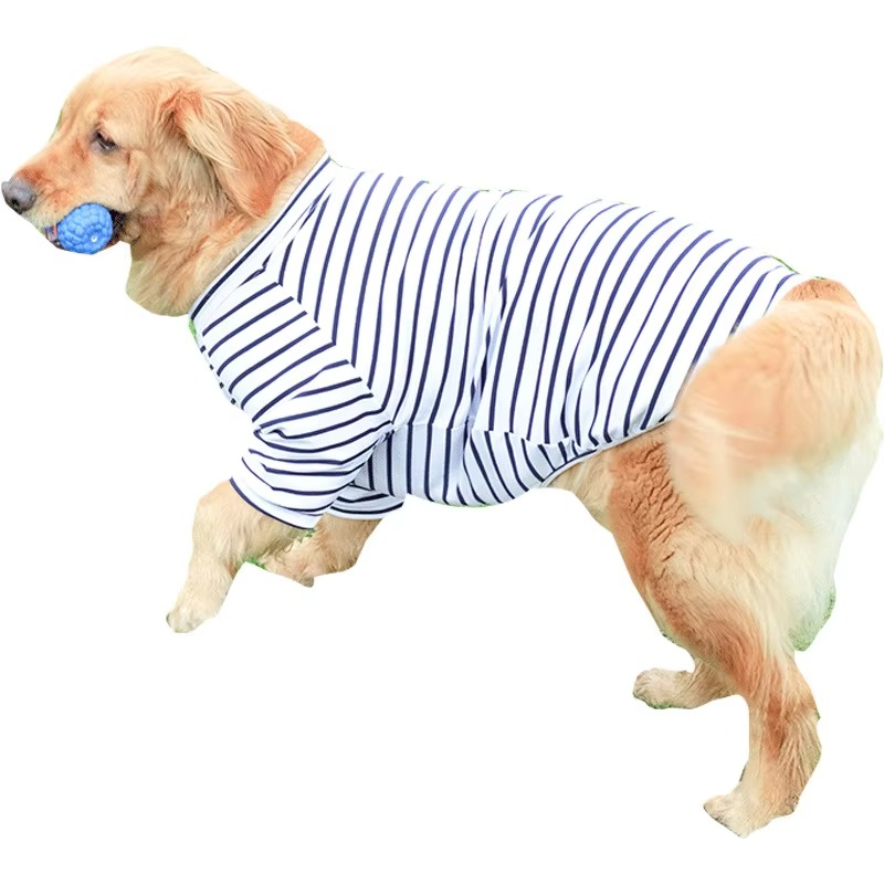 Breathable Cotton Stripe T-Shirt for Dogs