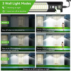 Solario Split Solar Lamp | 158 LEDs | Motion Sensor & Remote Control | 10W Solar Light