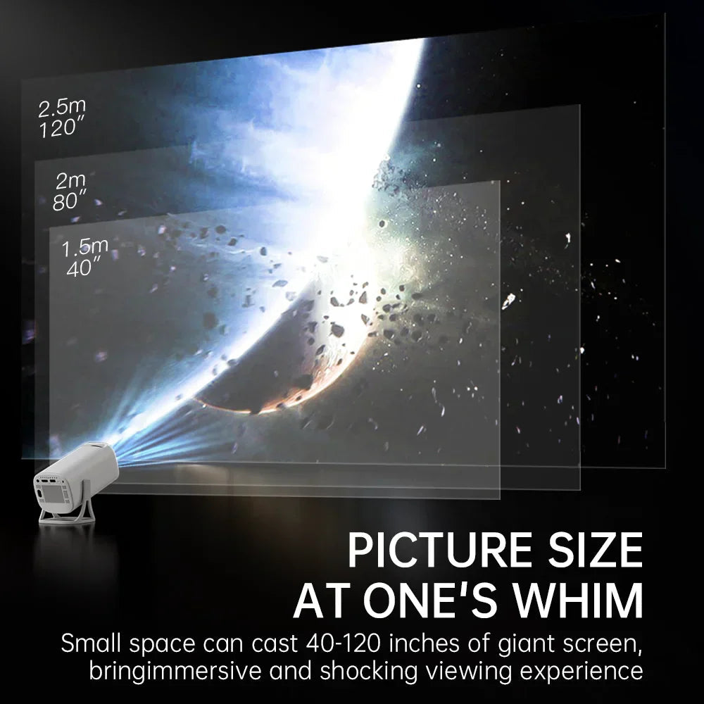CineNova Mini Projector | Android 11 | 720P HD | 4K-compatible & Portable