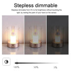 AuraFlame LED Candle | Gesture Control & Stepless Dimmable | USB Rechargeable | Warm Light 2400K | 8.5 × 8.5 × 13 cm