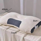 Orthopedic neck pillow with reverse traction for a patient, 48 x 74 cm