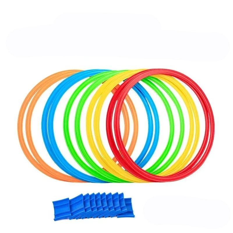 Outdoor Agility Training Ring Set – 11in or 15in Checkered Connectors for Speed, Balance, and Fun