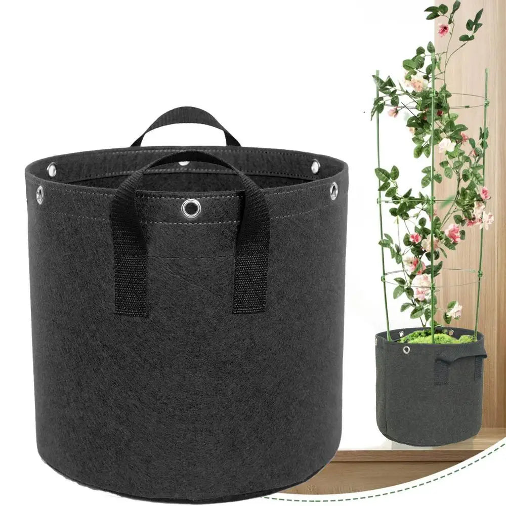 Felt plant sack with carrying handles – Breathable and durable for garden plants and flowers