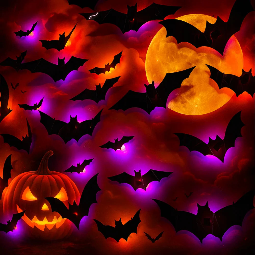 Luminous LED Bat Wall Stickers 24PCS