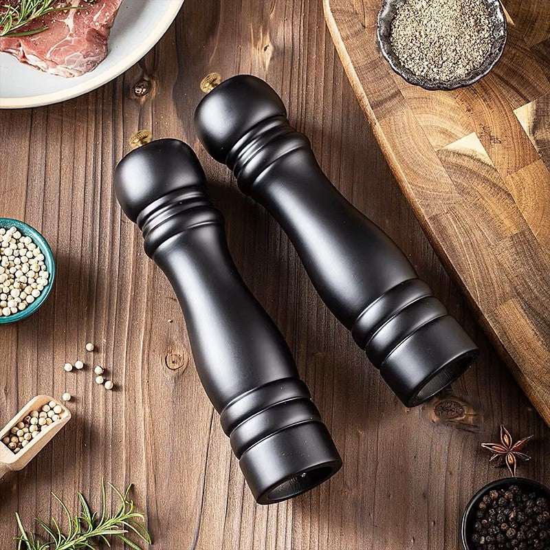 Salt and Pepper Mill Set – Manual Spice Mill made of Wood with Ceramic Grinder & Adjustable Grinding Degree