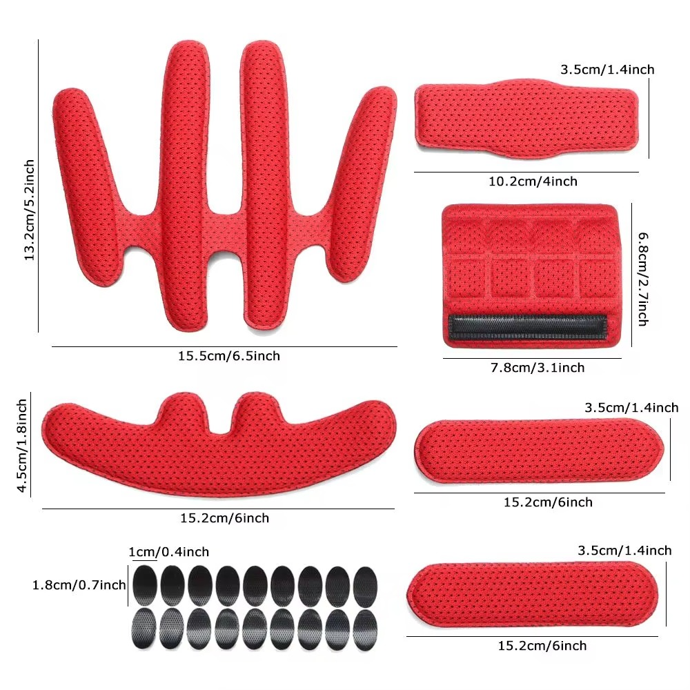 24PCS Universal Helmet Foam Padding Kit – Replacement Inner Pads for Motorcycle and Bicycle Helmets