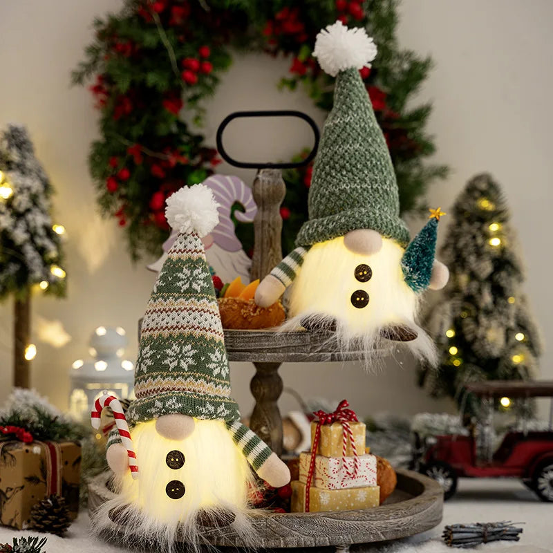 Christmas Gnome Decoration | LED Night Light | Warm Glow Holiday Ornament