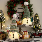LED Christmas Gnome | Knitted Design with Night Light | Glowing Christmas Decoration | Warm & Cozy
