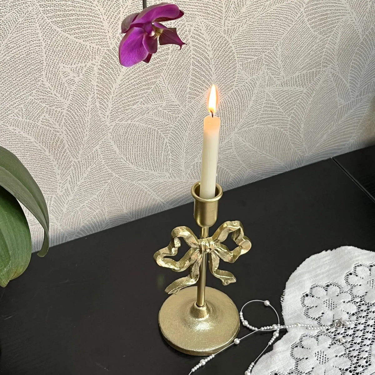 French Wrought Iron Candle Holder
