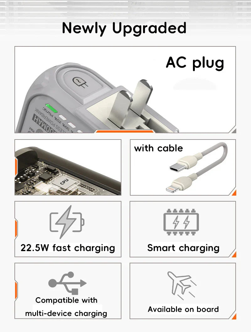 USB Portable Magnetic Wireless Power Bank