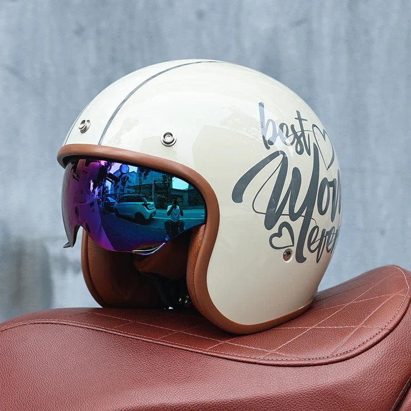 Retro Motorcycle Helmet 3/4 Open Face – Valor