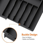 Modulora Cutlery Drawer Insert | Expandable Cutlery Organizer | Adjustable Storage System Made of PP | 38×35 cm