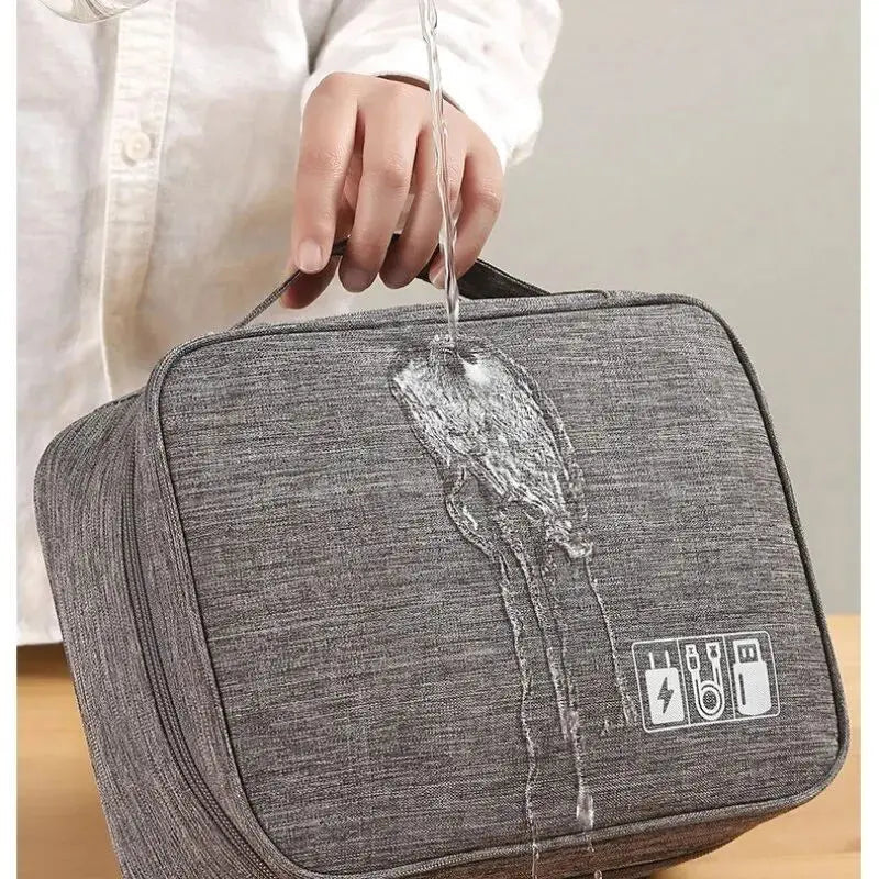 ORGAZIP Tech Organizer | Large Cable Bag for Travel | Waterproof & Multifunctional | For Power Banks, Cables & Accessories