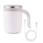 Rechargeable self-stirring mug