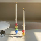 Rainbow Gradient Glass Candle Holder