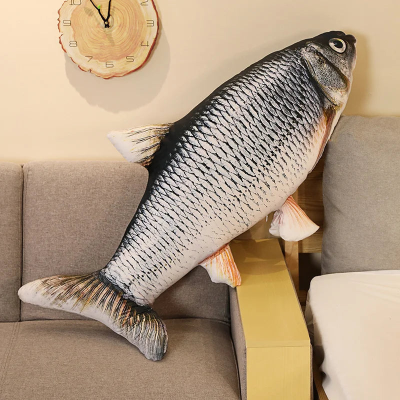 Giant Fish-Shaped Plush Pillow