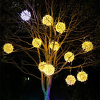 LED Rattan Ball String Lights – Decorative Outdoor Lighting for Gardens and Parties