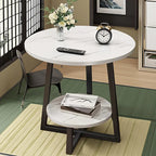 Two-Tier Side Table with Compact Space-Saving Design