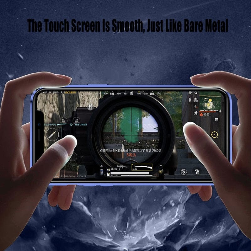 Metal case with lens protection