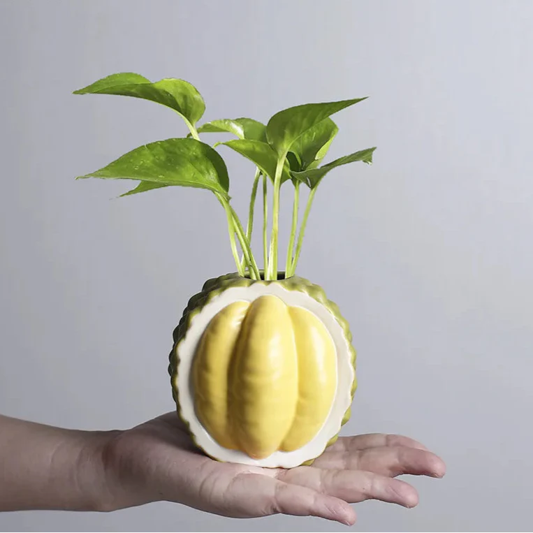 Durian-Shaped Ceramic Vase