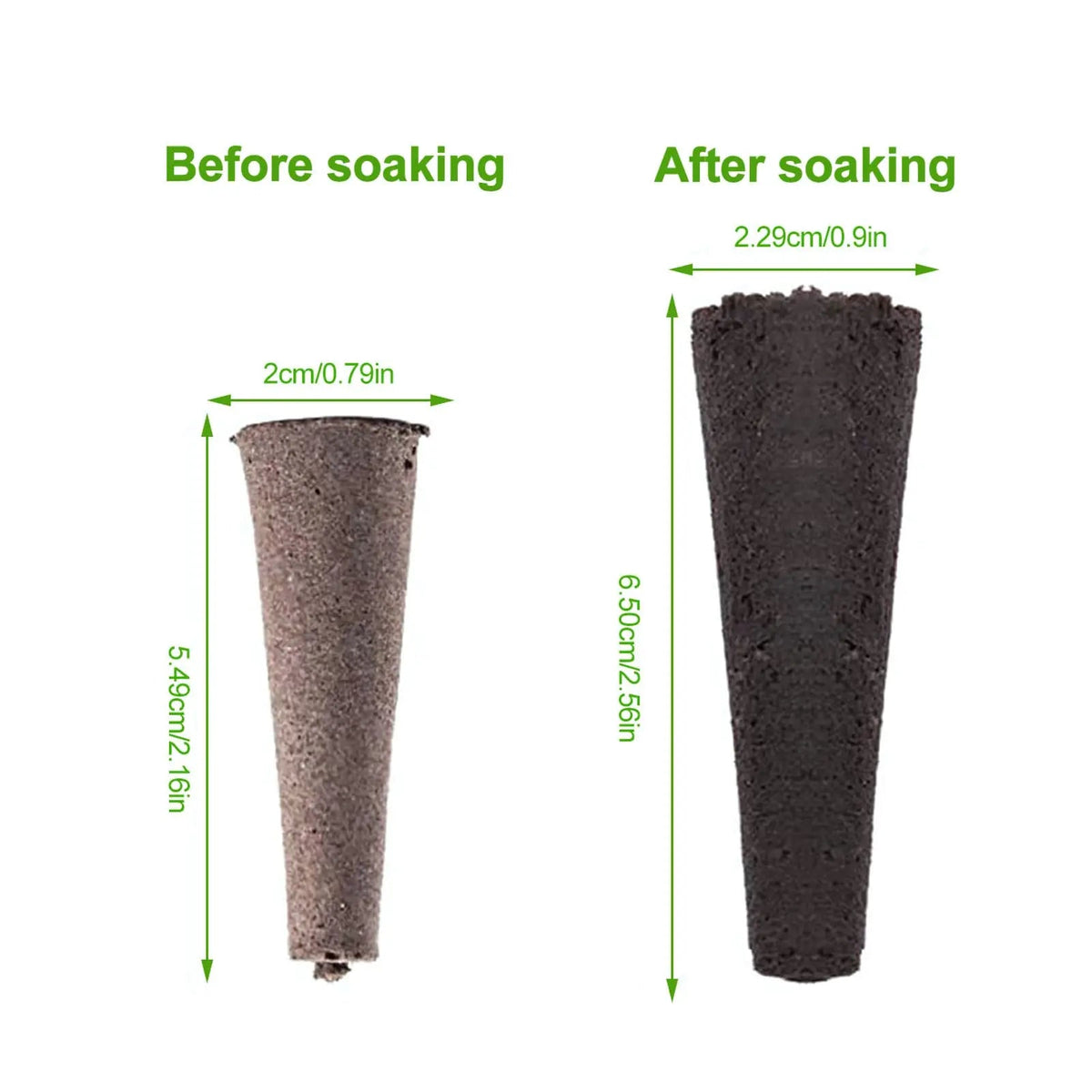 WurzelWunder Planting Sponges 50 Pieces | Replacement Growth Sponges for Hydroponics & Soil | For Herbs, Vegetables & Flowers