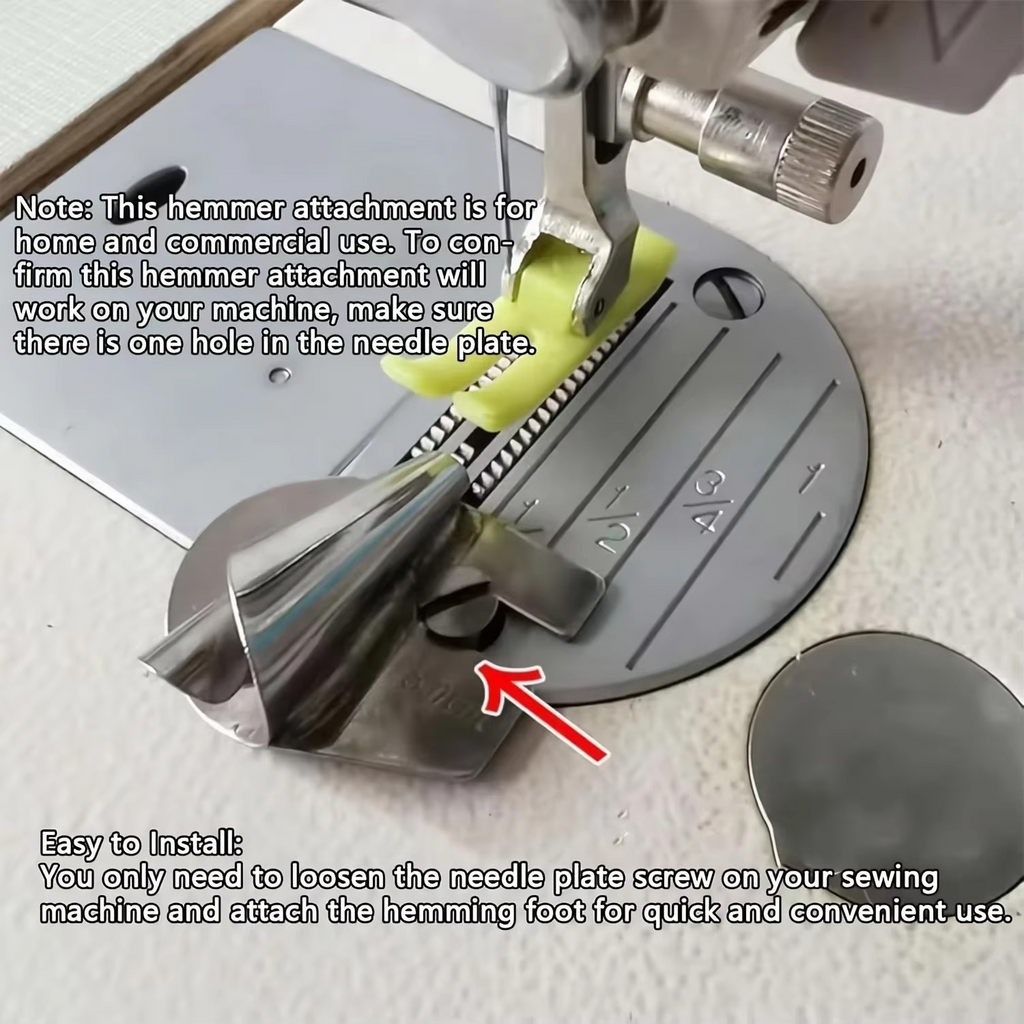 Premium Sewing Machine Hemmer Foot Set,.11 in to.39 in