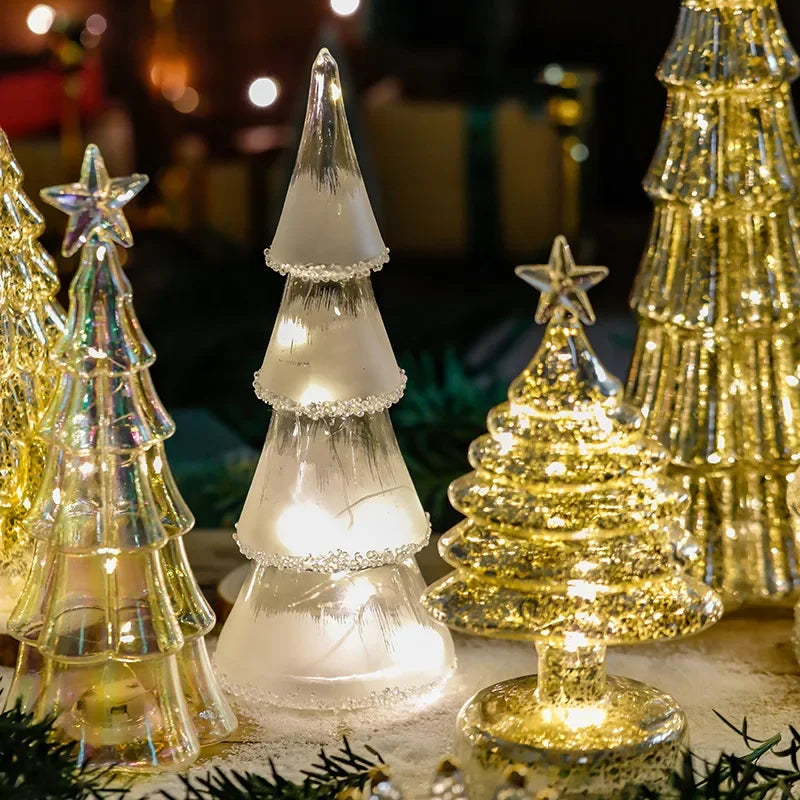 Christmas Time LED Frosted Glass Tree Lamp