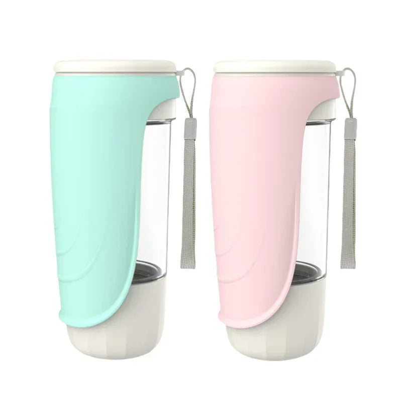 AquaPaws 2-in-1 Dog Water Bottle | With Foldable Bowl & Food Compartment | For Small & Large Dogs | Ideal for On-the-Go