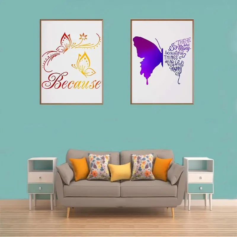 FloraCraft Wings | Butterfly Stencil Set | 16 Designs for Creative DIY Projects