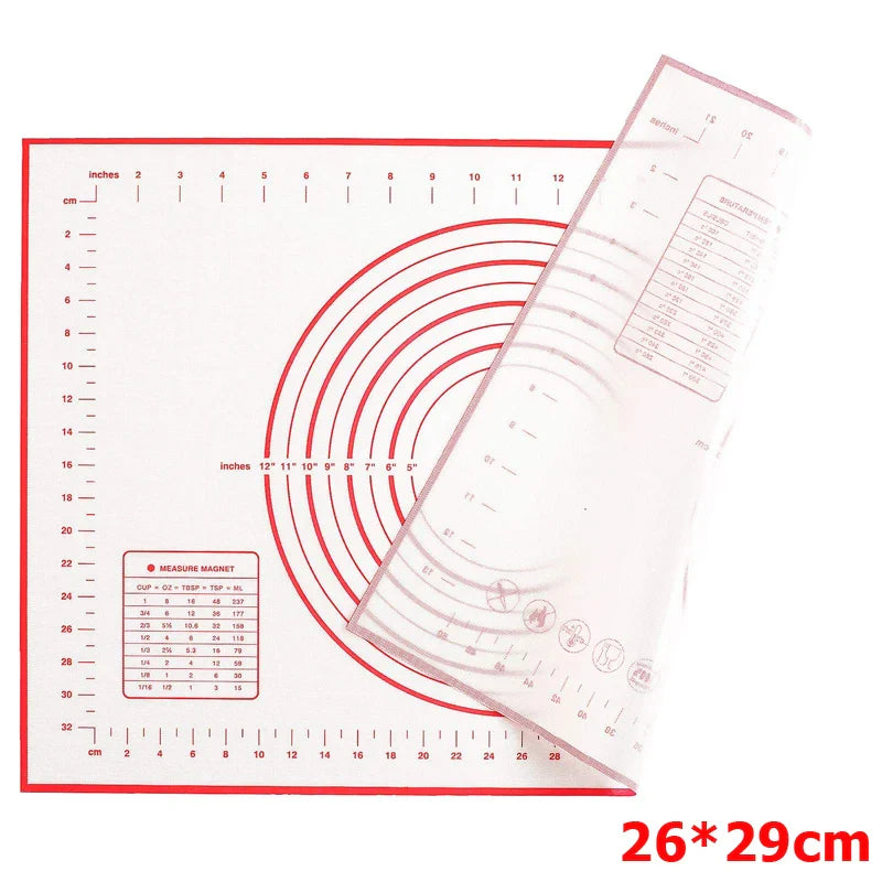 BakeFlex Silicone Baking Mat | Extra Thick & Non-Stick | With Measuring Scale | Perfect for Rolling Out Dough, Fondant & Pastry