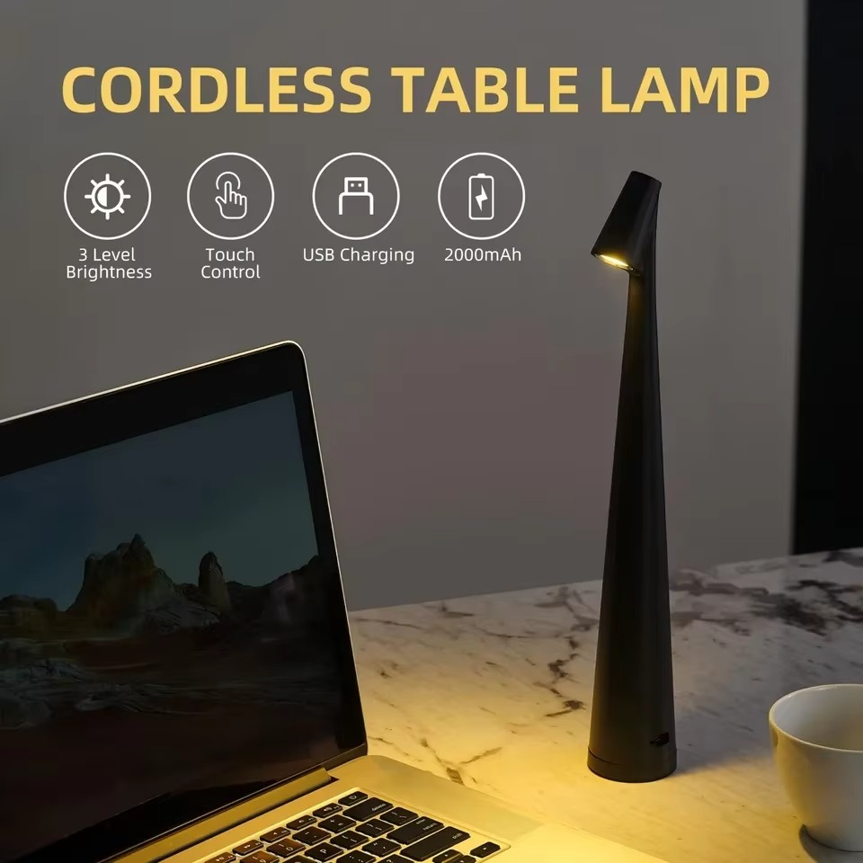 Multi-Setting Rechargeable LED Desk Lamp – Perfect for Ambiance and Outdoors