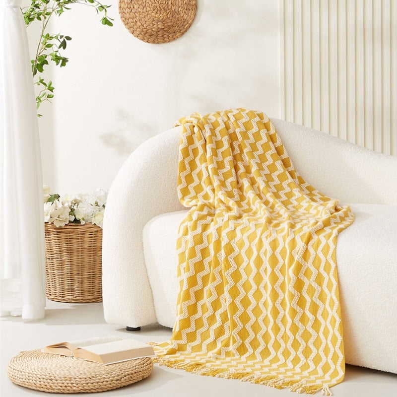 YELLOW BOHO CHECK PATTERN