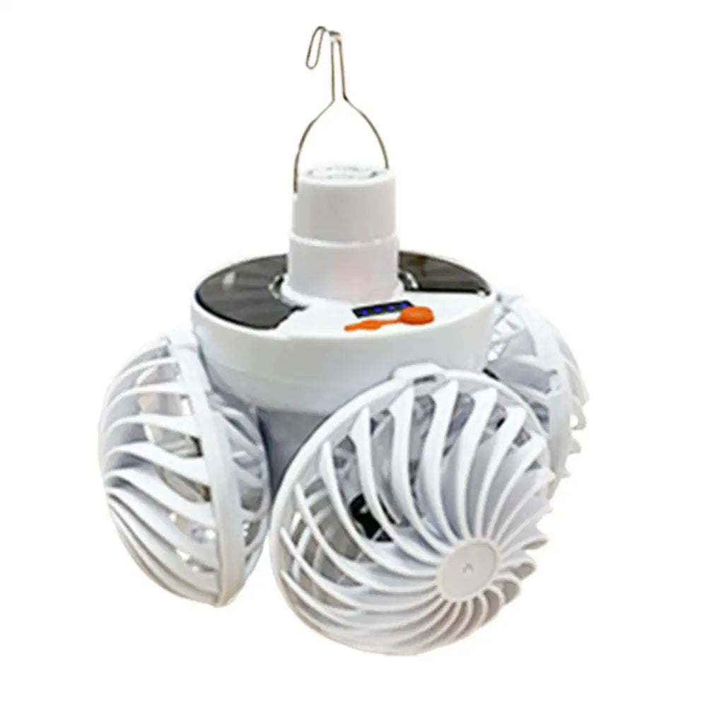 Ventolux Solar Camping Lamp with Fan | Foldable & Portable | 3 Wind Levels & LED Lighting | For Tent, Terrace & Outdoor