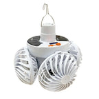 Ventolux Solar Camping Lamp with Fan | Foldable & Portable | 3 Wind Levels & LED Lighting | For Tent, Terrace & Outdoor
