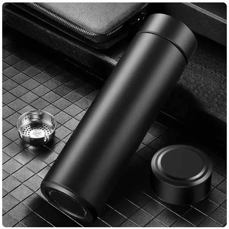 Stainless steel thermos with digital display