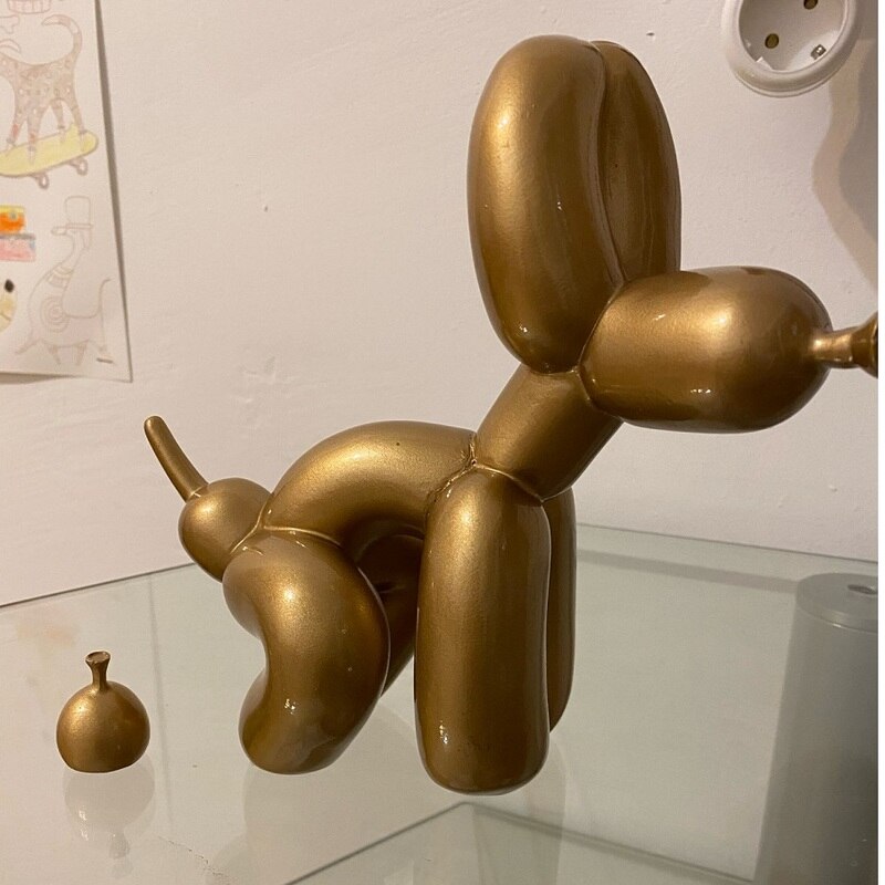 Balloon Dog Sculpture, Balloon Art Statue, Mini Collectible Figure, Home Decor, Resin Figure, Desk Accessories, Room Decoration