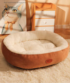 Oval Plush Bed for Dogs & Cats