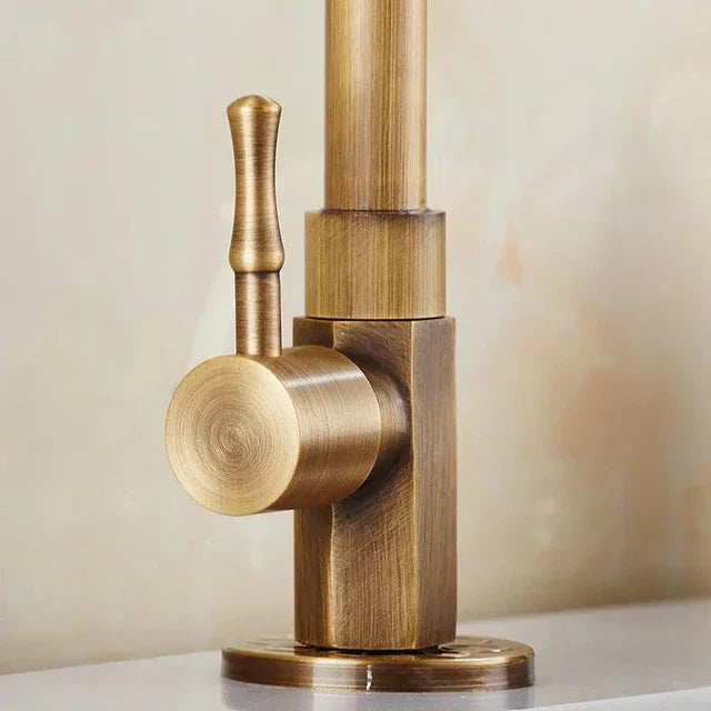 SwanFlow - Antique kitchen faucet with elegant swan neck design