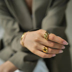 Chunky Gold Wrapped Two Tone Ring