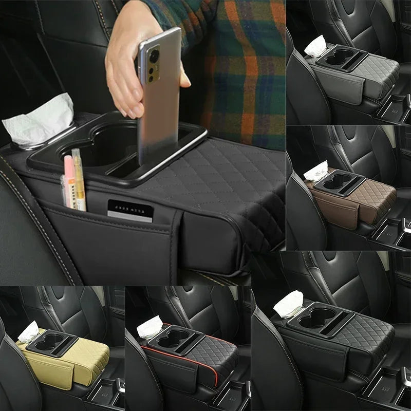 Console Craft Multi-Pocket Car Armrest Pad