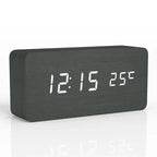 Digital alarm clock made of wood | LED display | Modern design | Silent | Eco-friendly