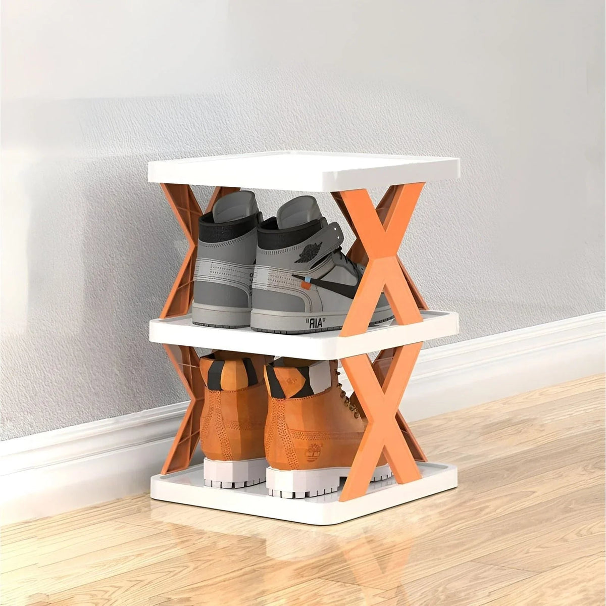 Multifunctional and Foldable Shoe Rack for Space-Saving Storage