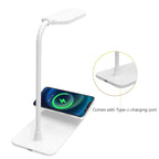 Velura LightDock LED Desk Lamp | With Wireless Charger & USB Port | Touch Dimming & Eye-Friendly | Modern