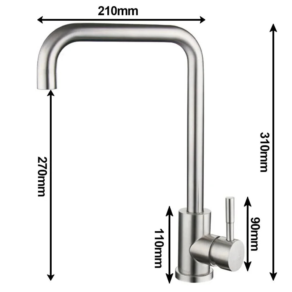 Stainless Steel Kitchen Faucet with Pull-Out Spout