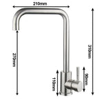 Stainless Steel Kitchen Faucet with Pull-Out Spout
