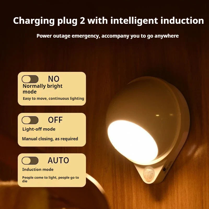 Intelligent LED Night Light GlowMate 360 | 360° Rotatable | Motion Sensor | USB Rechargeable